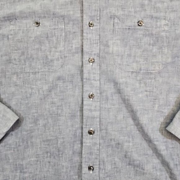 Ratio Clothing Button Up Shirt Men's XL Light Blue Long Sleeve Made In USA - Picture 8 of 15